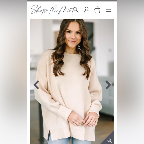 Mint - Get Involved White Chenille Sweater - size Small - Picture 5 of 8